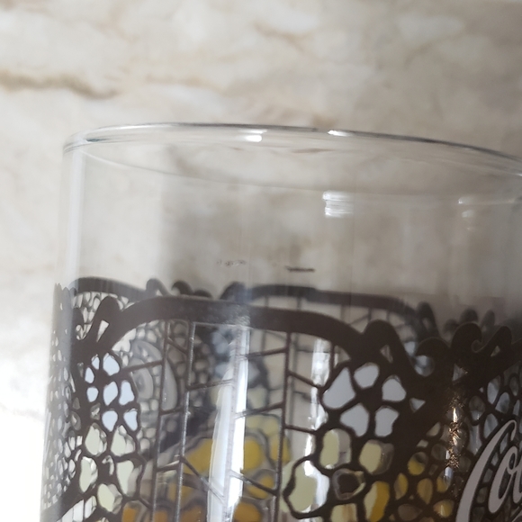 Two Vintage coca cola retro flower glasses - Picture 5 of 7